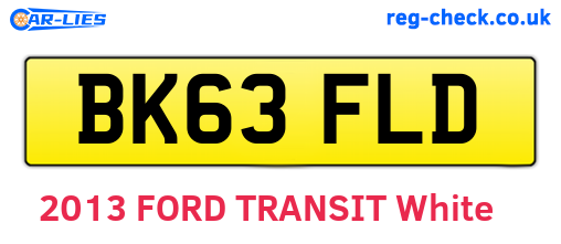 BK63FLD are the vehicle registration plates.