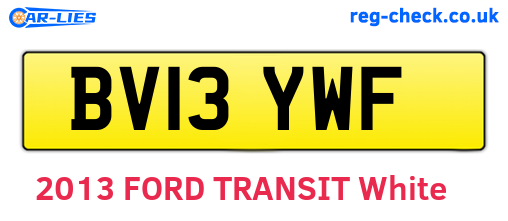 BV13YWF are the vehicle registration plates.