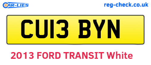 CU13BYN are the vehicle registration plates.