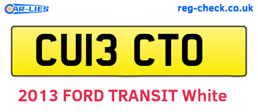 CU13CTO are the vehicle registration plates.