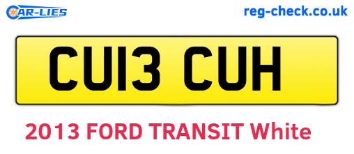 CU13CUH are the vehicle registration plates.