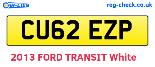 CU62EZP are the vehicle registration plates.