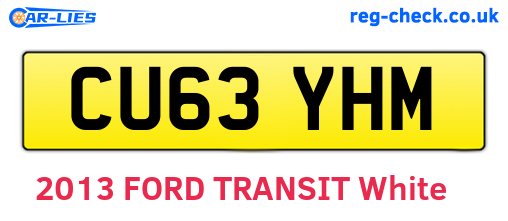 CU63YHM are the vehicle registration plates.