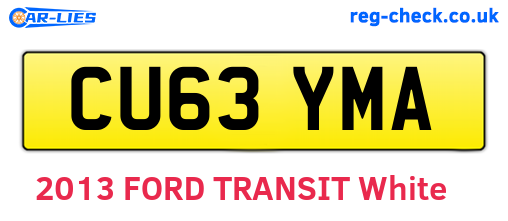 CU63YMA are the vehicle registration plates.