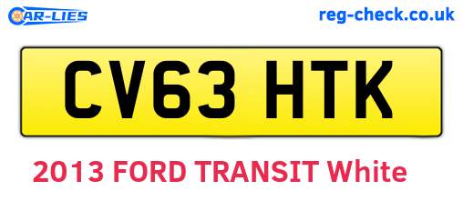 CV63HTK are the vehicle registration plates.