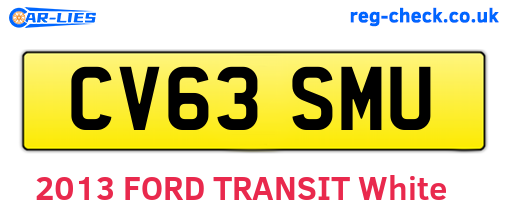 CV63SMU are the vehicle registration plates.