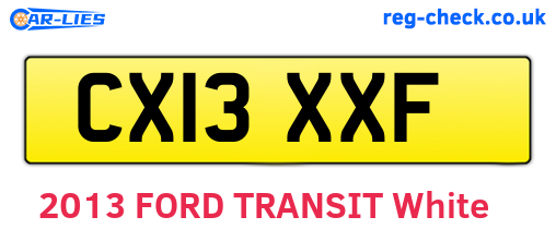 CX13XXF are the vehicle registration plates.