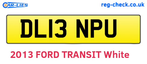 DL13NPU are the vehicle registration plates.
