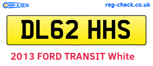 DL62HHS are the vehicle registration plates.