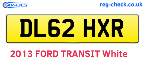 DL62HXR are the vehicle registration plates.