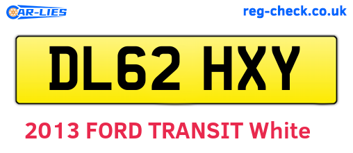 DL62HXY are the vehicle registration plates.