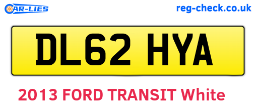 DL62HYA are the vehicle registration plates.