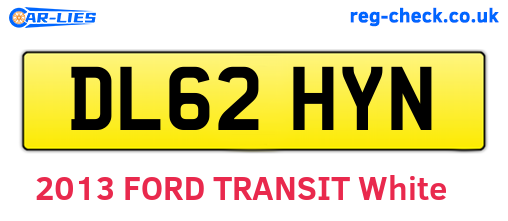 DL62HYN are the vehicle registration plates.