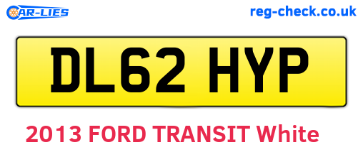 DL62HYP are the vehicle registration plates.