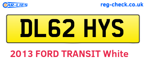 DL62HYS are the vehicle registration plates.