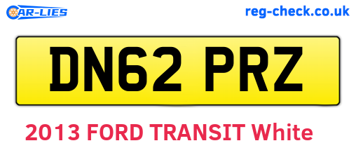 DN62PRZ are the vehicle registration plates.