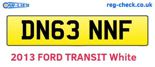 DN63NNF are the vehicle registration plates.