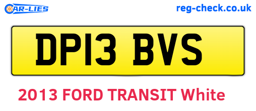 DP13BVS are the vehicle registration plates.