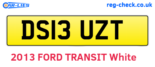 DS13UZT are the vehicle registration plates.