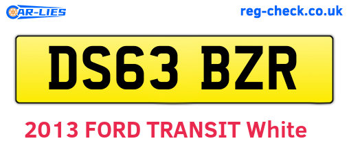 DS63BZR are the vehicle registration plates.