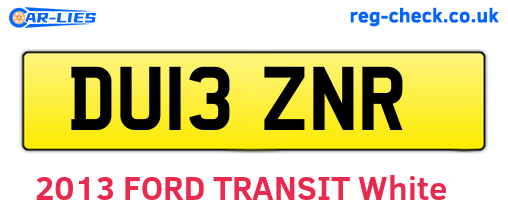 DU13ZNR are the vehicle registration plates.
