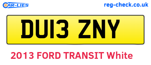 DU13ZNY are the vehicle registration plates.