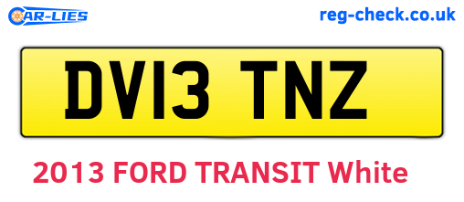 DV13TNZ are the vehicle registration plates.