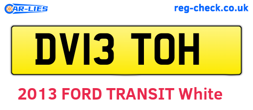 DV13TOH are the vehicle registration plates.
