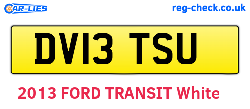 DV13TSU are the vehicle registration plates.