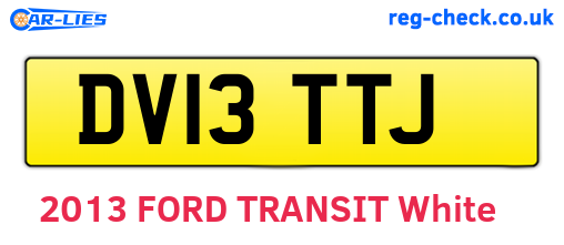 DV13TTJ are the vehicle registration plates.