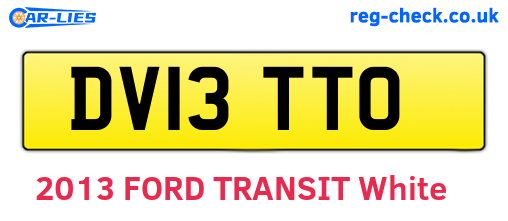 DV13TTO are the vehicle registration plates.