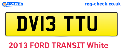DV13TTU are the vehicle registration plates.