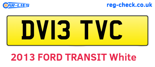 DV13TVC are the vehicle registration plates.