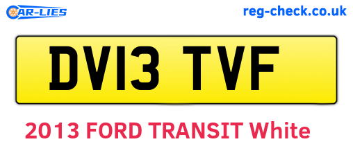 DV13TVF are the vehicle registration plates.
