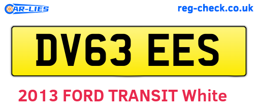 DV63EES are the vehicle registration plates.