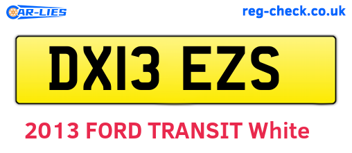 DX13EZS are the vehicle registration plates.
