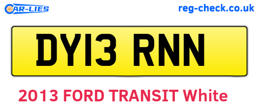 DY13RNN are the vehicle registration plates.