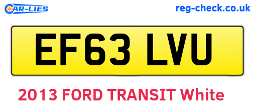EF63LVU are the vehicle registration plates.