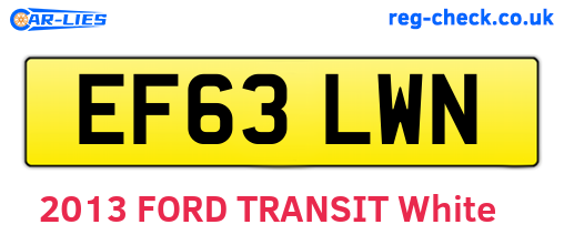 EF63LWN are the vehicle registration plates.