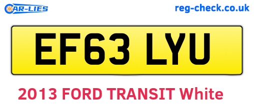 EF63LYU are the vehicle registration plates.
