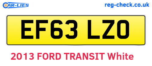 EF63LZO are the vehicle registration plates.