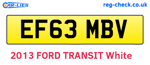 EF63MBV are the vehicle registration plates.