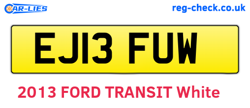 EJ13FUW are the vehicle registration plates.