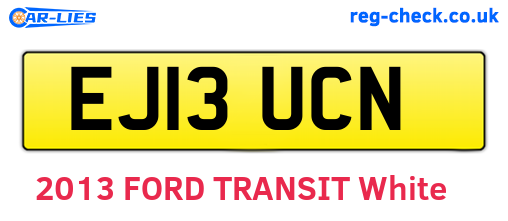 EJ13UCN are the vehicle registration plates.