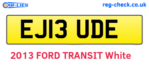 EJ13UDE are the vehicle registration plates.