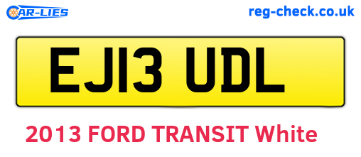 EJ13UDL are the vehicle registration plates.