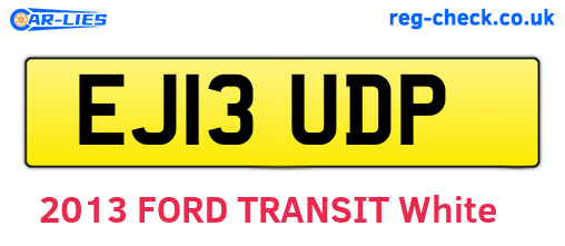 EJ13UDP are the vehicle registration plates.
