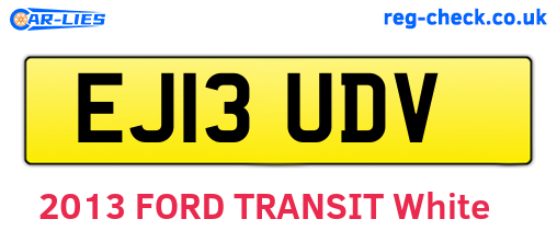 EJ13UDV are the vehicle registration plates.