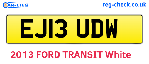 EJ13UDW are the vehicle registration plates.