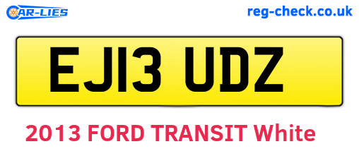 EJ13UDZ are the vehicle registration plates.